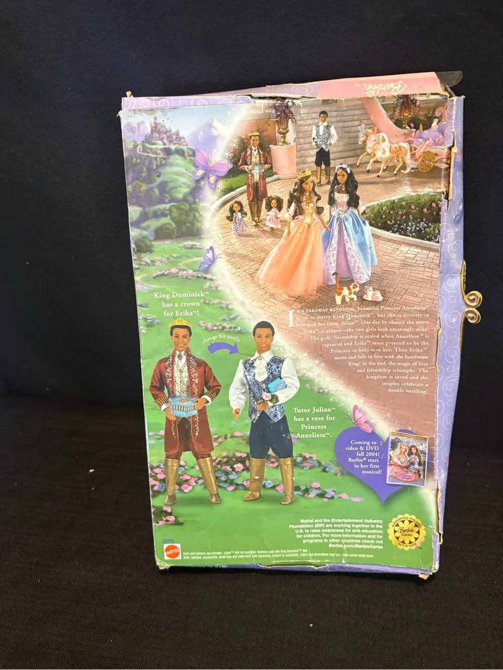 Vintage 2004 Barbie Ken King Dominick as Princess and the Pauper Doll DAMAGED!